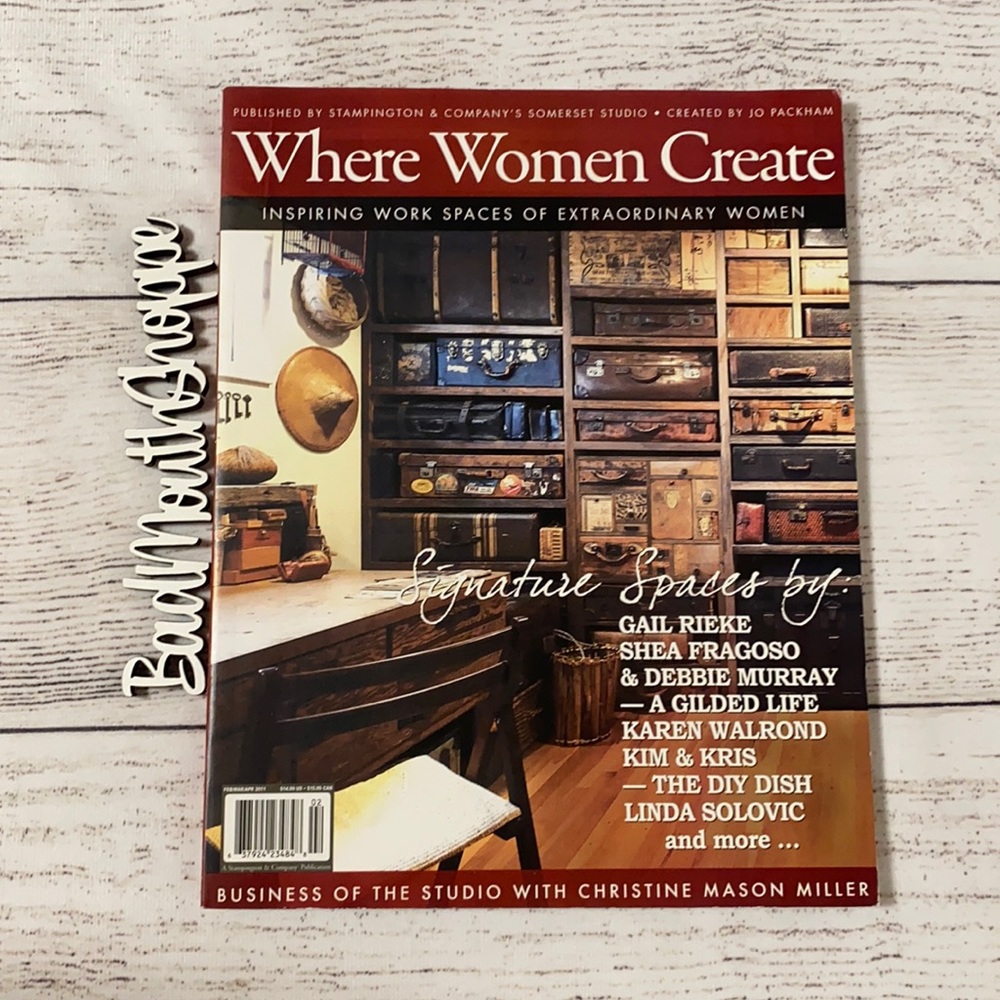 *Where Women Create Signature Spaces Home Office Craft Decor Magazine Book
